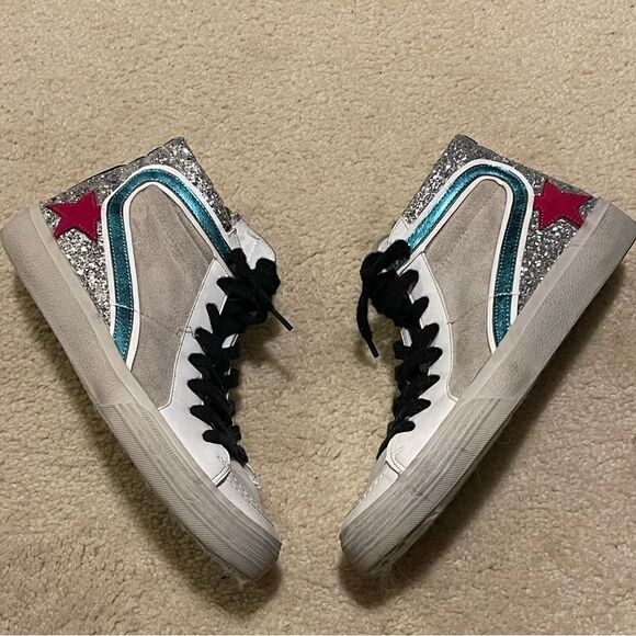 EUC SHUSHOP Sparkly Hightop Sneakers - Picture 2 of 10